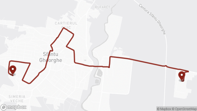A 2D-s busz útvonala a térképen: Câmpul Frumos → Str. Bartók Béla
